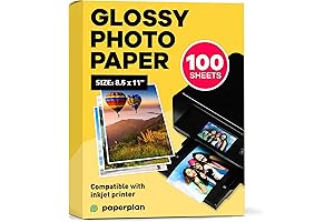 Glossy Photo Paper For Printer 8.5x11” - For Pro Quality, Vibrant Photos