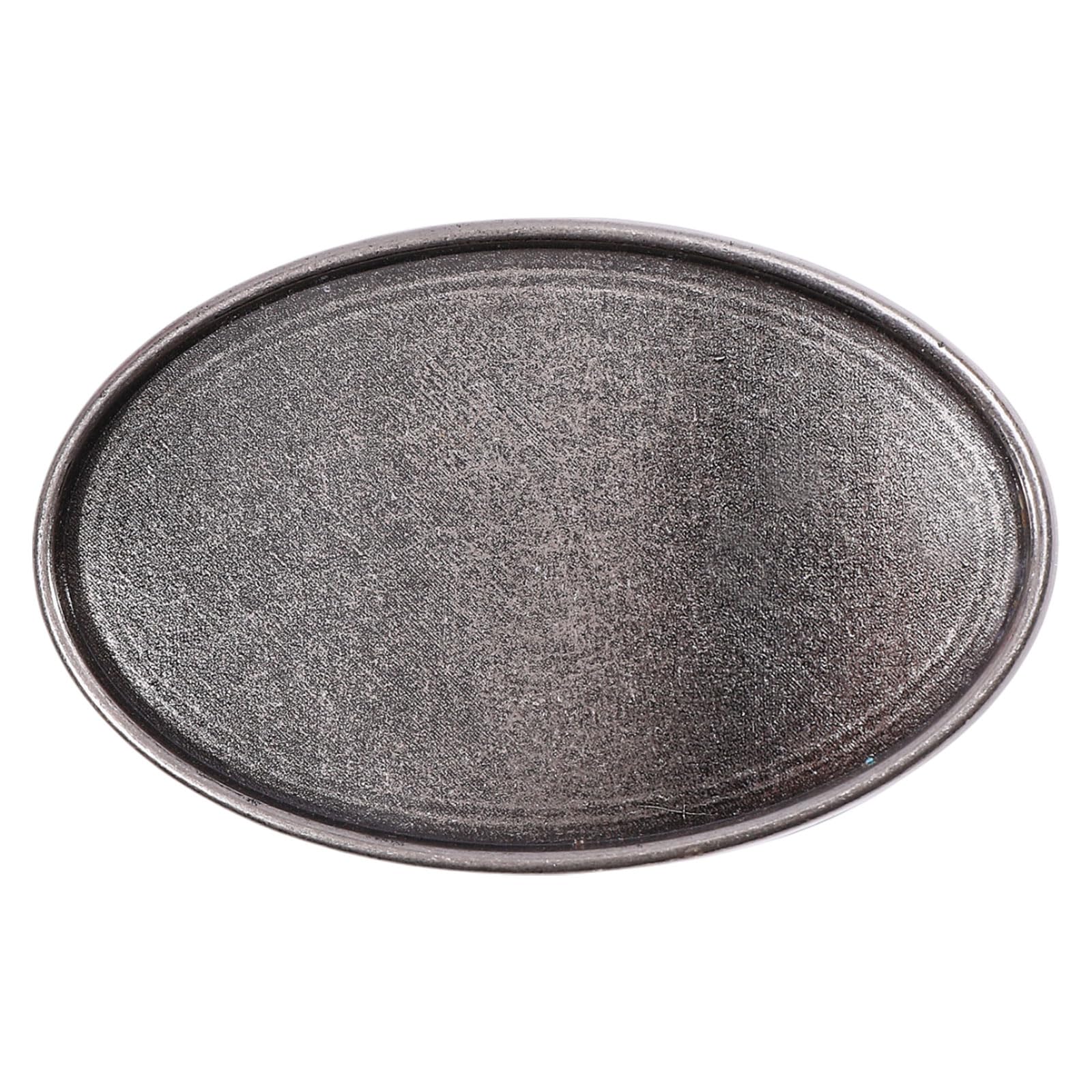 FREEBLOSS Blank Belt Buckle Vintage Plain Metal Belt Buckle Fits Standard Belts Gift for Men and Women Antique Pewter(Oval) 4 * 2.5 inch/10.1 * 6.4cm