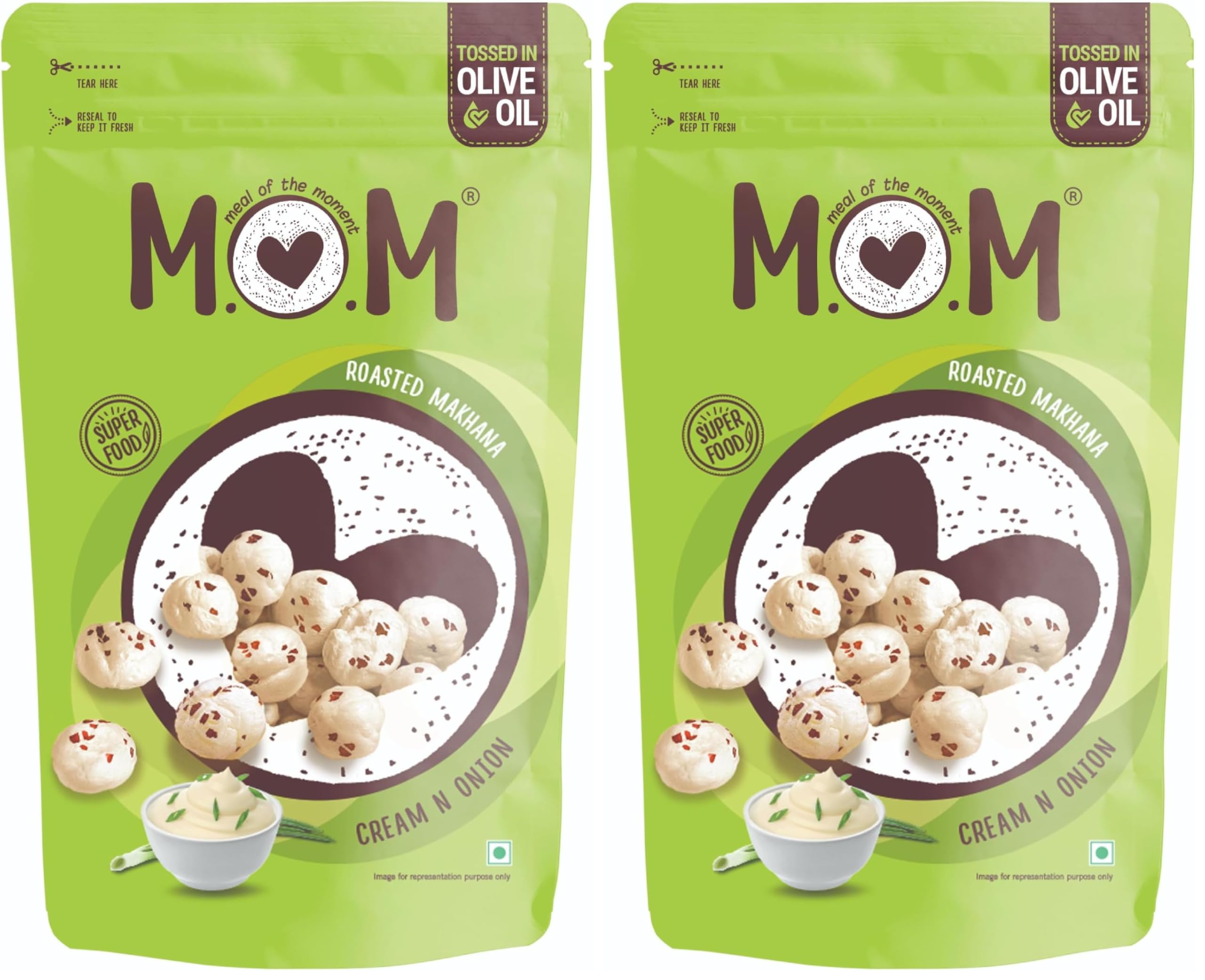 MOM - Meal of the Moment, Roasted Cream N Onion Makhana, 52g
