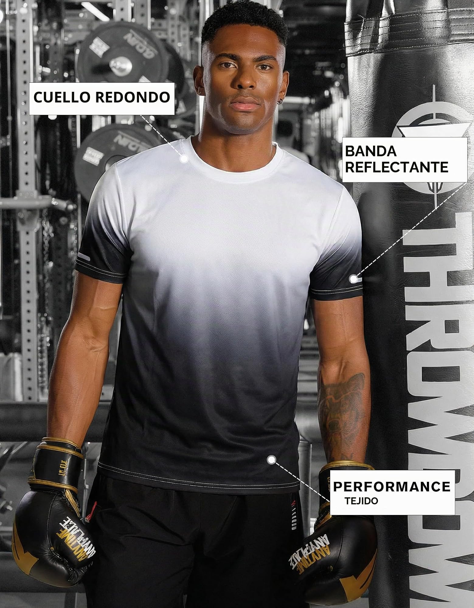 Cimic 1 o 3 Piezas Camiseta Deporte Hombre, Impresión Camisetas Manga Corta Hombre, Secado Rápido Respirable para Running Gimnasio