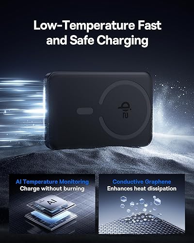 Miniatura 3 de Baseus Cargador portátil MagSafe, Qi2 certificado 15 W, banco de energía magnético inalámbrico de 10000 mAh con cable USB-C de 22.5 W PD de carga,
