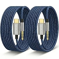 Vista 1 de Cable USB C a conector auxiliar de audio de 0.138 in (paquete de 2) - USB C a 0.138 in para auriculares estéreo de automóvil compatible con iPhone