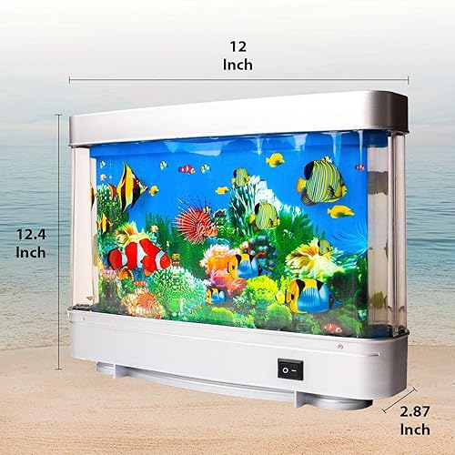 Miniatura 4 de Lámpara de humor para acuario, luz nocturna, tanque de peces simulado con luces LED y fondo en movimiento. Tu propio océano en movimiento para