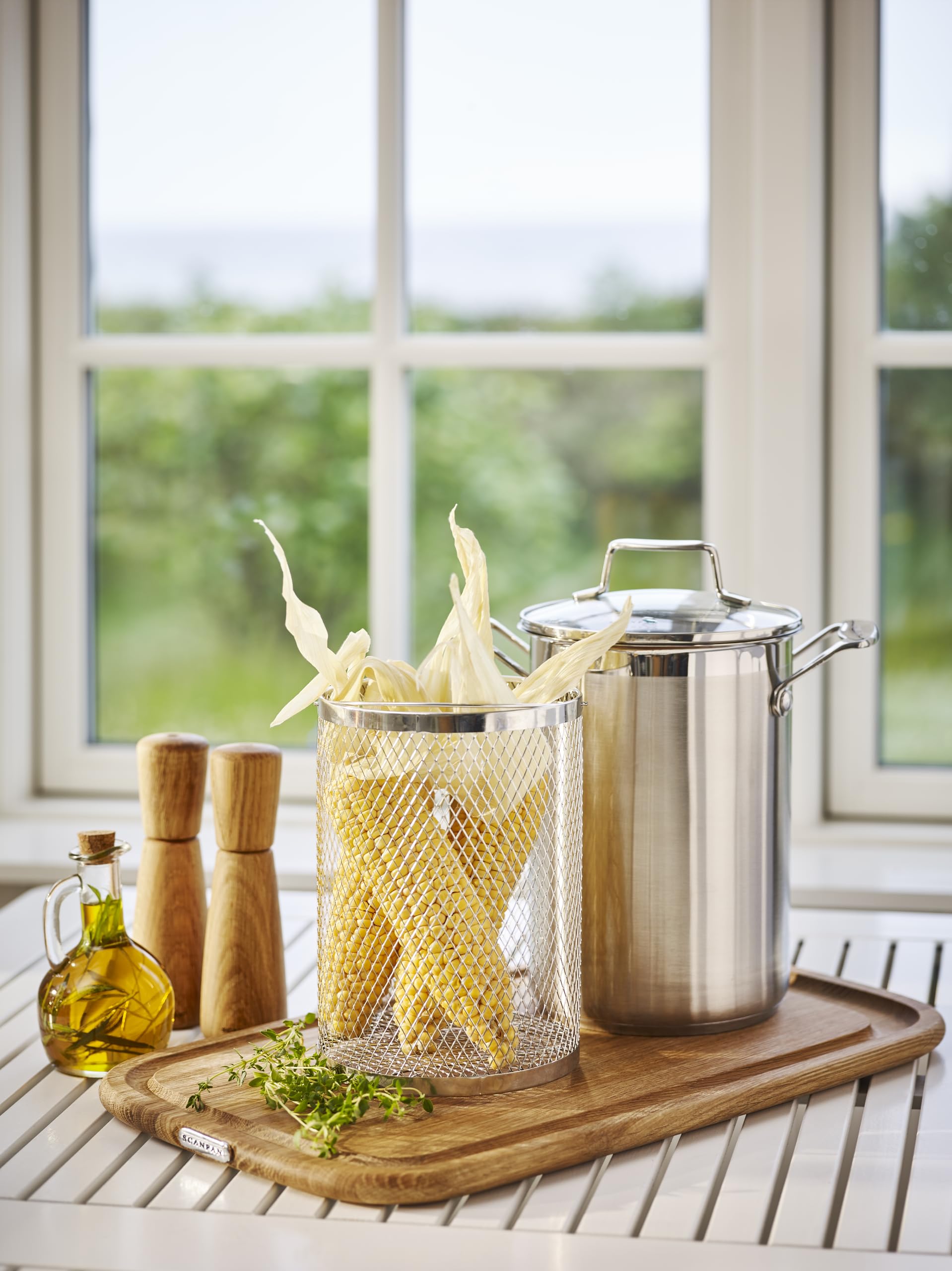 SCANPAN - Asparagiera con cestello, capienza 4,5 l