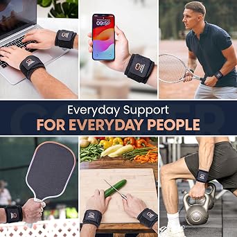 Copper Compression Wrist Wraps (2 Pack) Adjustable Copper Infused Wrist Support for Weightlifting, Workouts, Injury Recovery, Carpal Tunnel, Tendonitis, and Pain Relief Breathable and Comfortable Straps