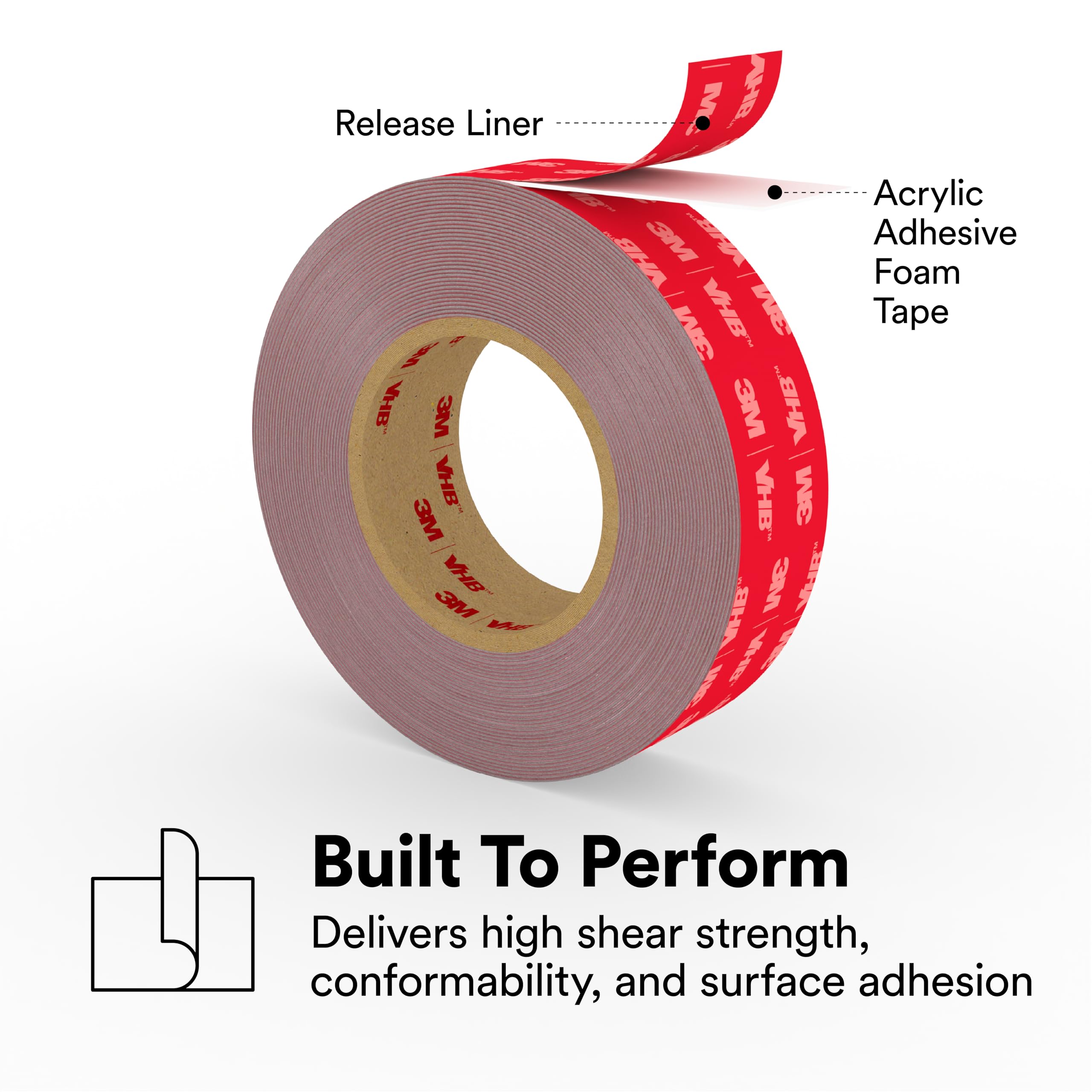 3M VHB Tape LSE-110WF, White, 1 in x 36 yd, 45 mil, 1 Roll: Amazon