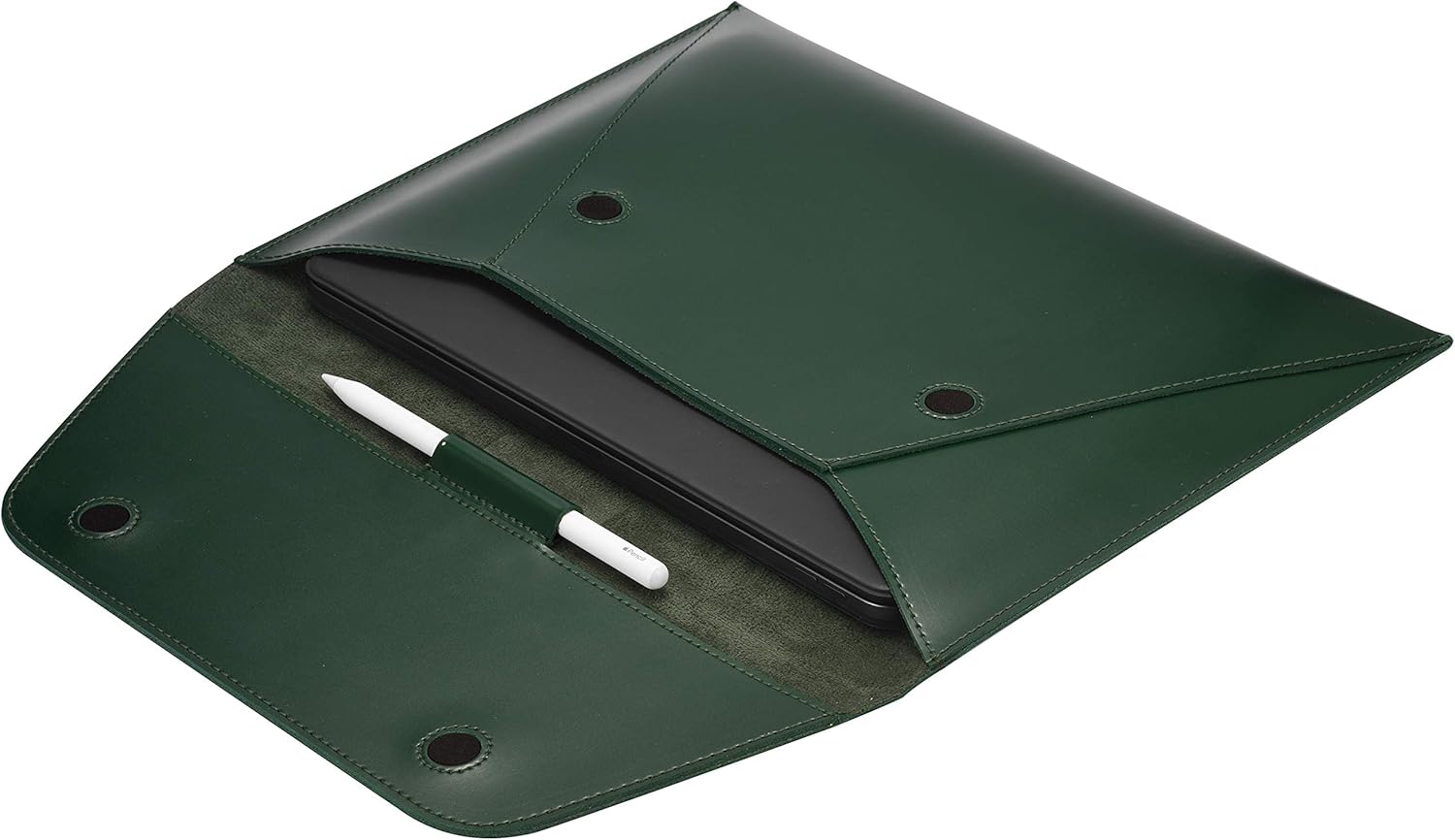 Comfyable Leather Tablet Sleeve Compatible for iPad Pro 12.9 inch M1 2021 2020 & Smart/Magic Keyboard with Pencil Holder - PVC Leather Envelope Sleeve Tablet Case for iPad, Green : Electronics