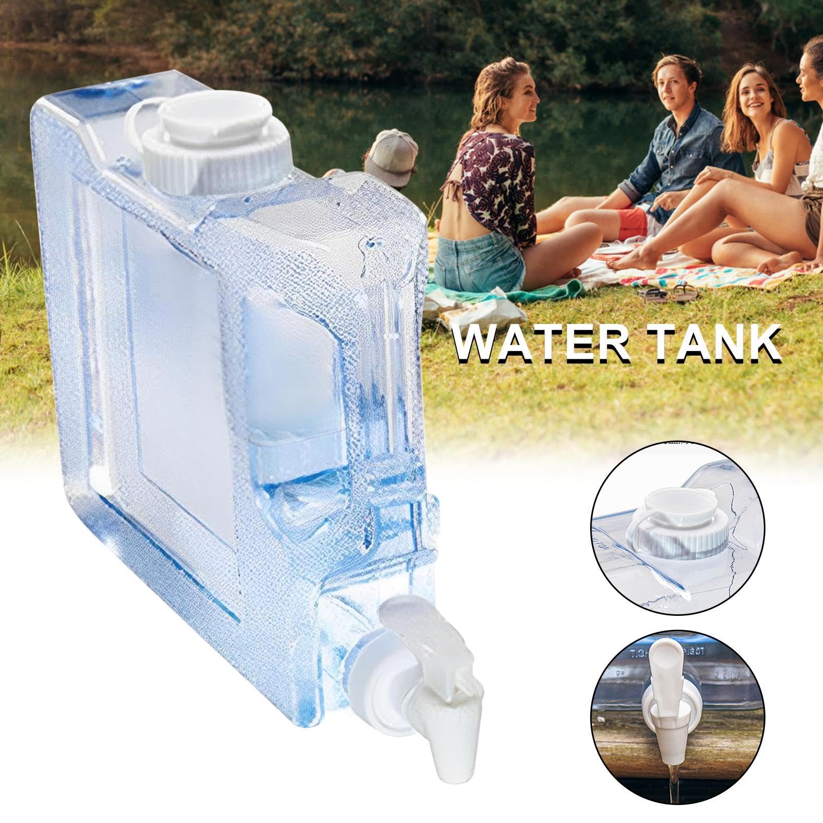 Grand Bidon D'eau Pliable Avec Robinet –  Seau De Camping 10L – Pour Extérieur Et Randonnée