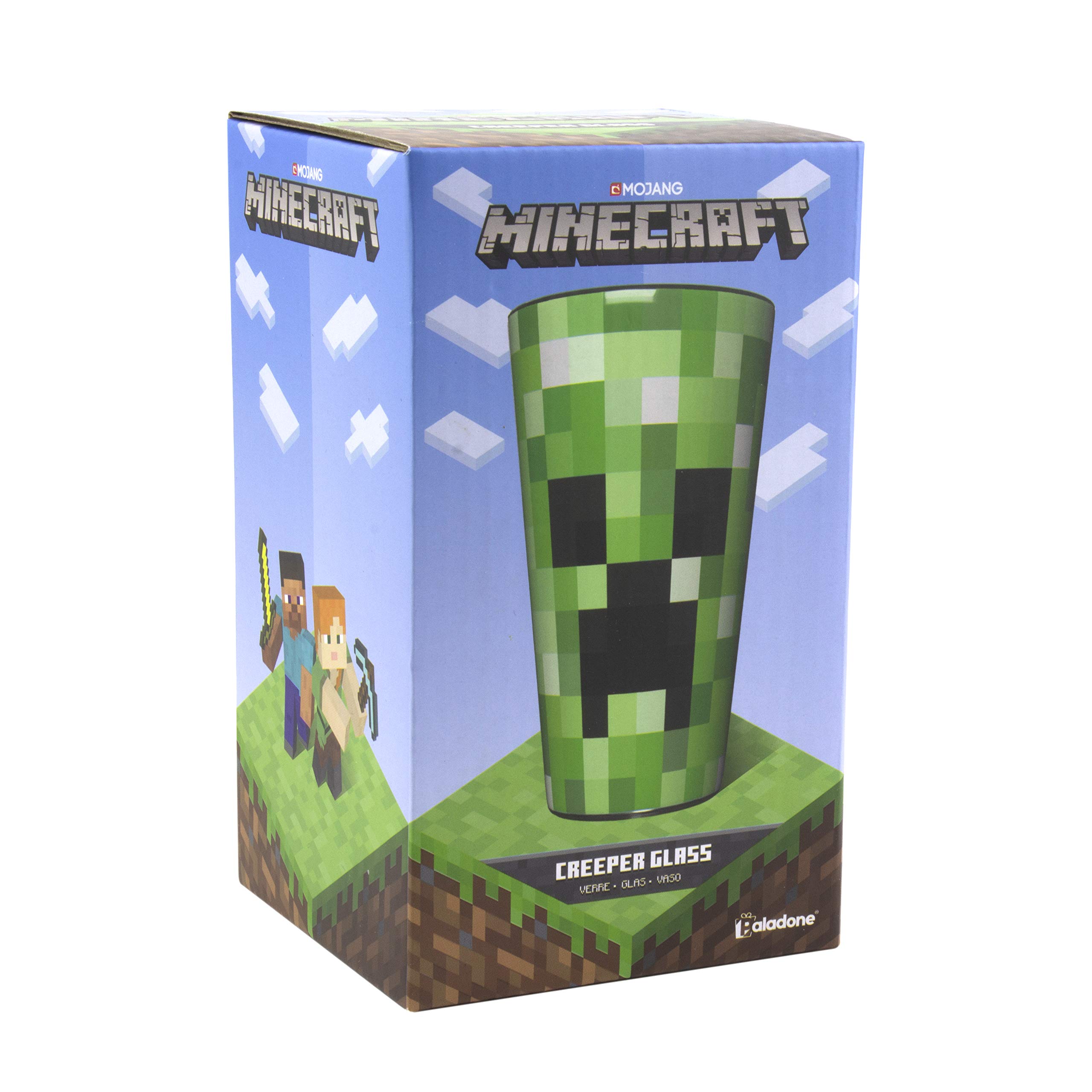 Minecraft Creeper Glass Tumbler 14 oz - Paladone Officially Licensed Merchandise