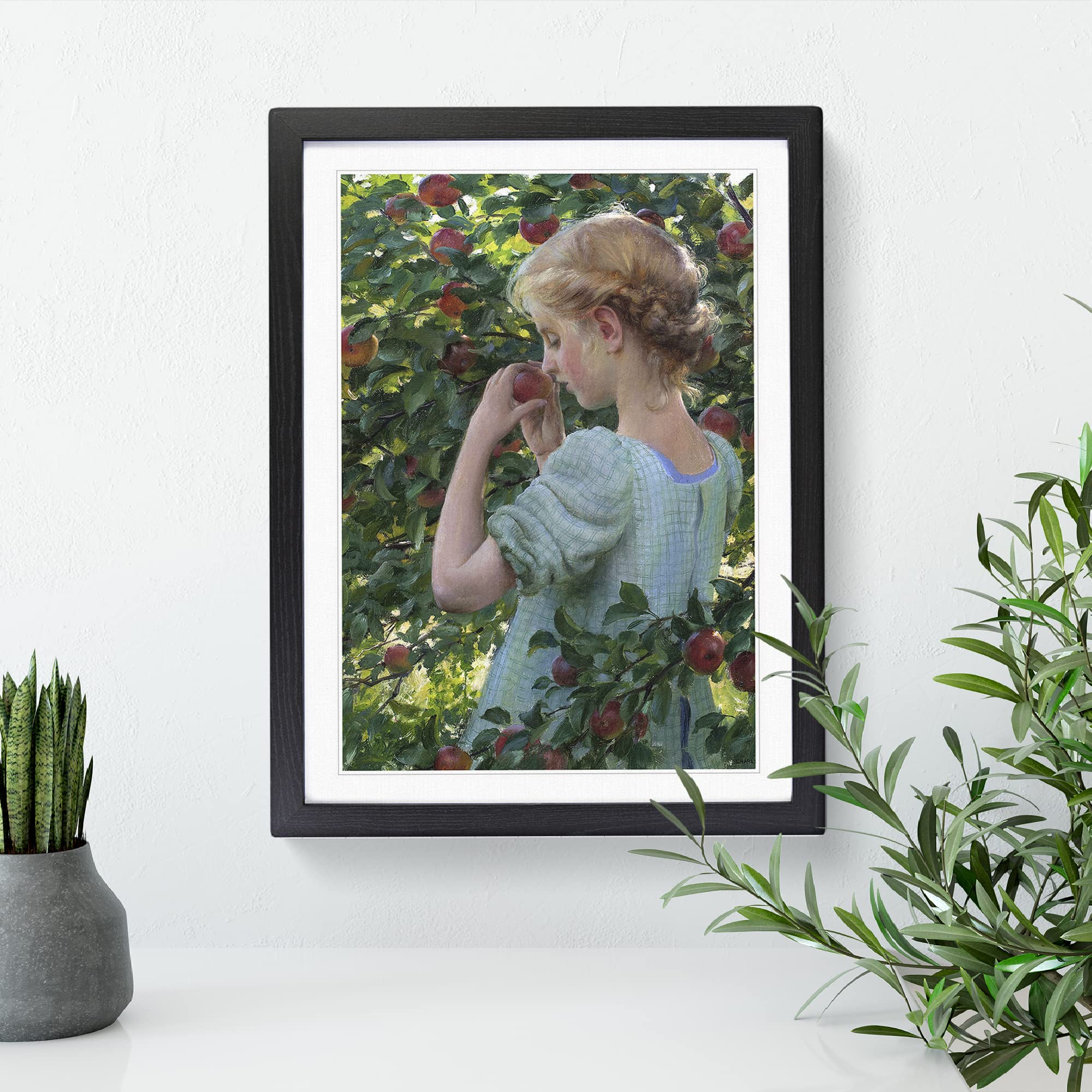 Scent Of The Apple By Charles Curran Classic Painting Framed Wall Art Print - Image 3