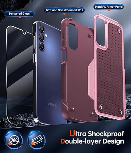 Miniatura 2 de LeYi Funda para Samsung Galaxy A15-5G Funda para teléfono Galaxy A15 5G con protector de pantalla