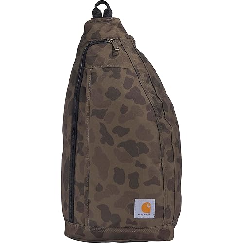Carhartt Sling Bag, Sling Crossbody Backpack with Side Release Buckle & Tablet Sleeve, Duck Camo