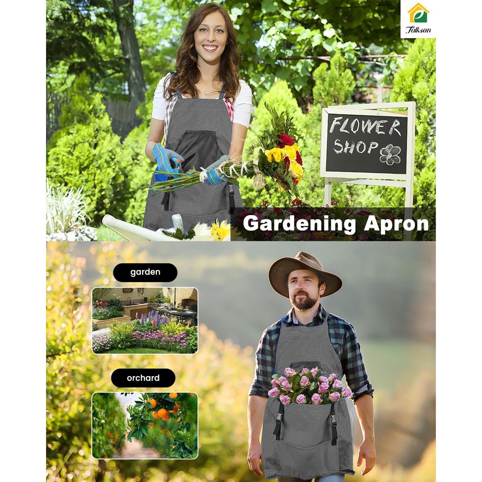 Garten-Schürze mit mehreren Taschen Wasserdichter Und Verstellbarer