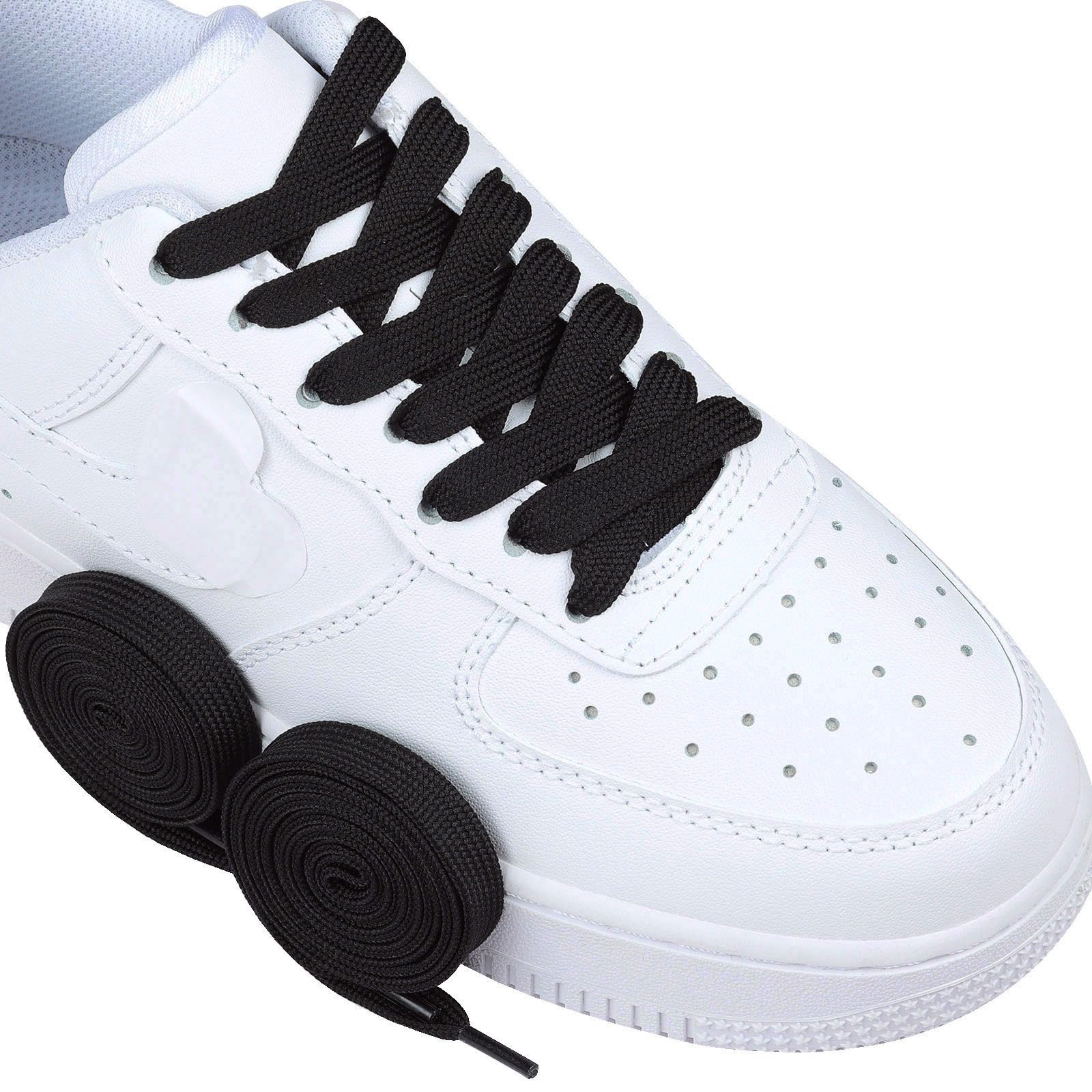 Olukssck - 2 Pares de Cordones Planos, Cordones duraderos de Repuesto de 10 mm de Calidad para Zapatos de Deporte, Zapatos de Ciudad — view 2