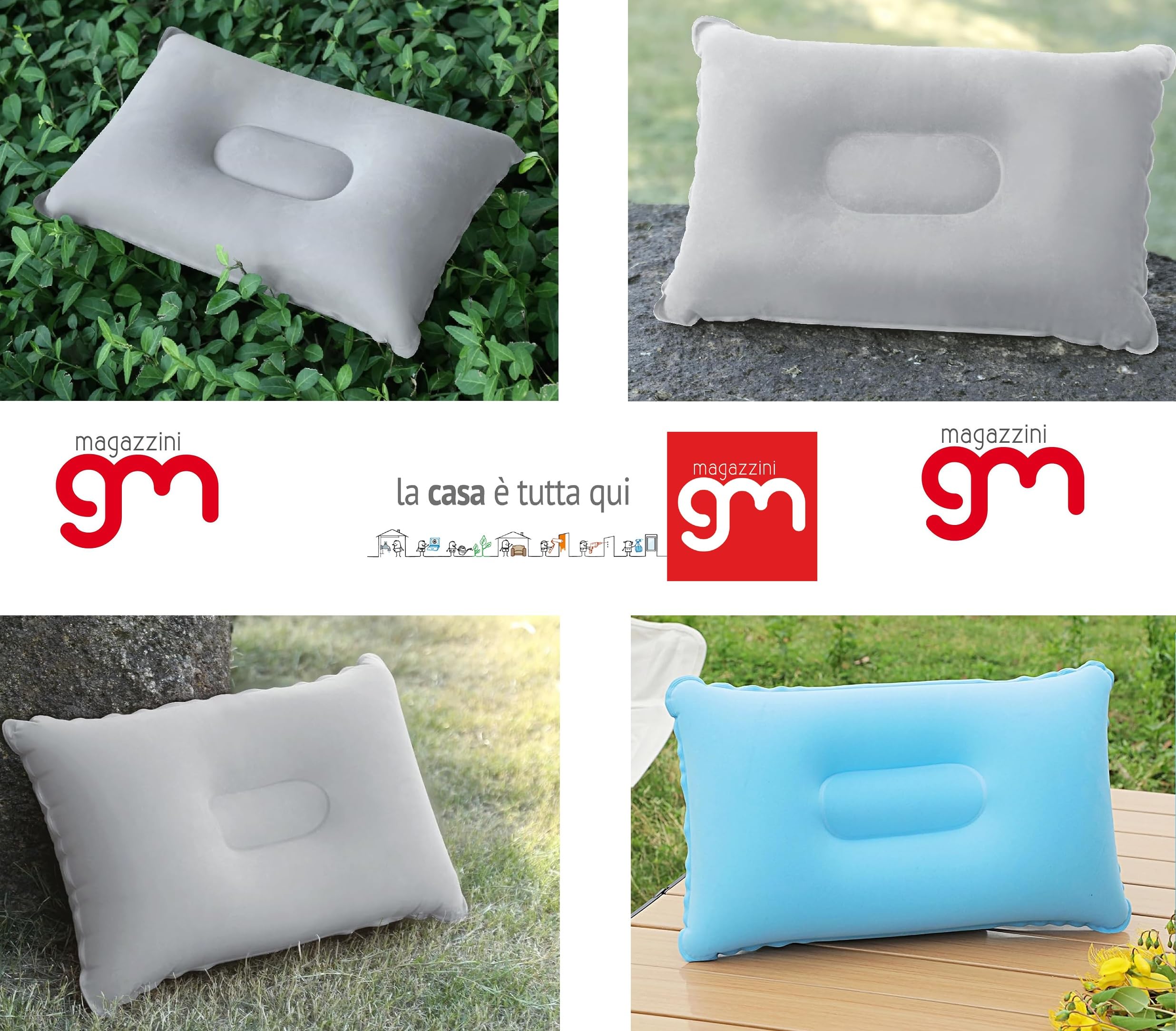 Cuscino Gonfiabile, Cuscini Gonfiabili da Viaggio per Auto Treni Autobus Spiaggia Campeggio Escursioni, Morbido in Velluto Ottimo Relax (1, Fucsia)