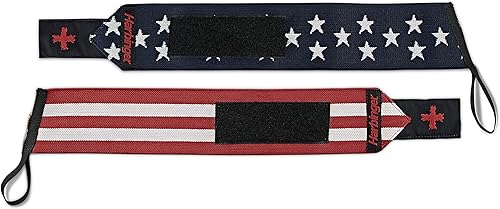 Miniatura 5 de Harbinger Red Line - Muñequeras de levantamiento de pesas de 18 pulgadas para hombres y mujeres (par)