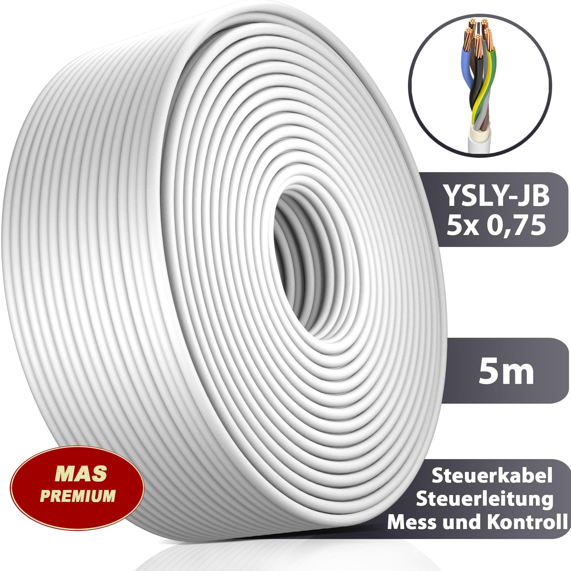 YSLY-JB - Cavo di controllo flessibile da 5 a 250 m, 4 x 0,75 mm²