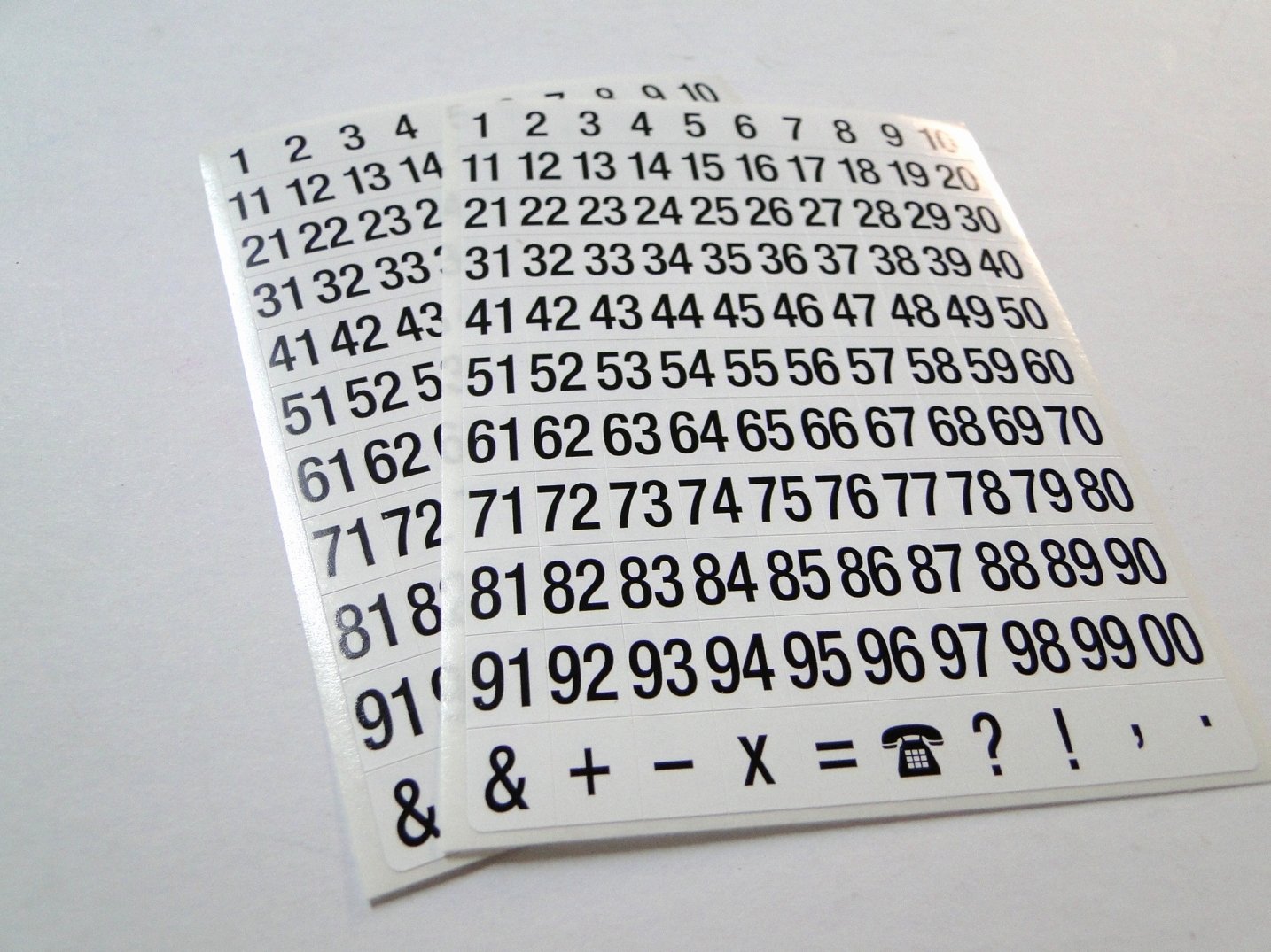 Ivy Self Adhesive Sticky Label Stickers Labels Pack Of 3 - 9mm 220 Black 1-99 Numbers