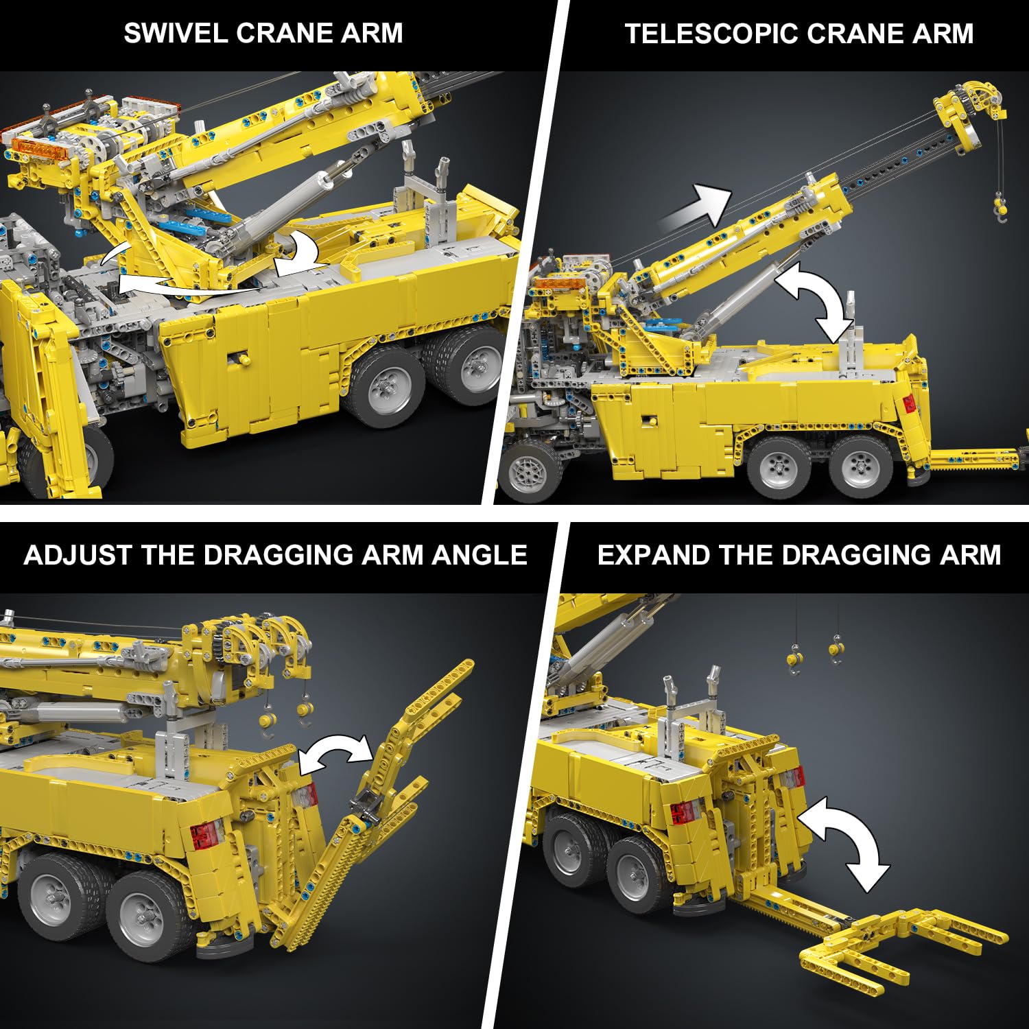 Amazon.com: Mould King 17028 Road Rescue Crane Truck Building