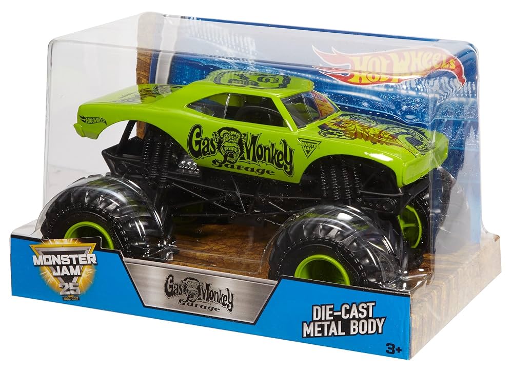 Hot Wheels Die Cast Metal Body Monster Jam, Multi Color