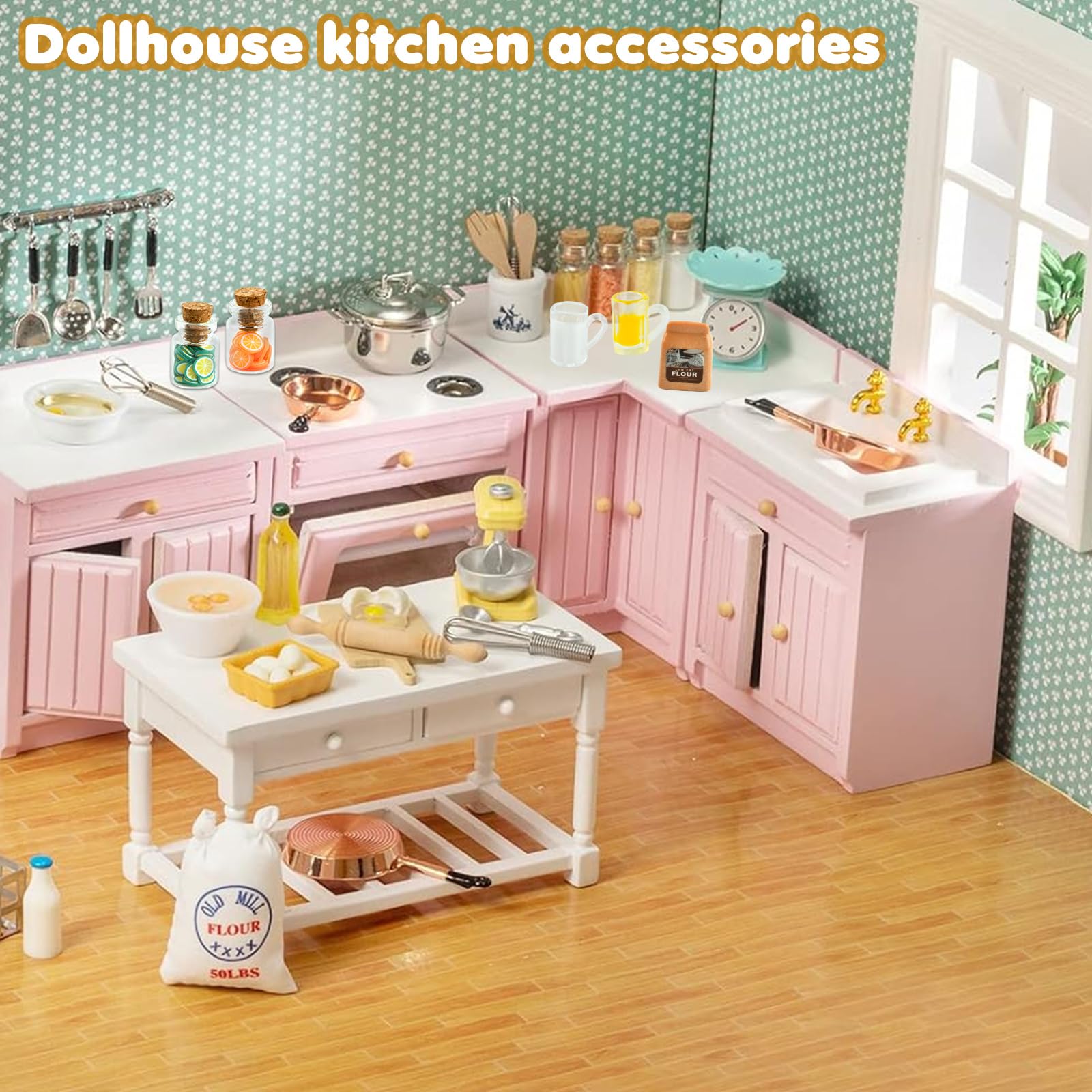 Set De Accesorios De Cocina En Miniatura 1:12 Para Casa De Muñecas – 21 Piezas De Utensilios Para Hornear, Juguete Educativo De Roles
