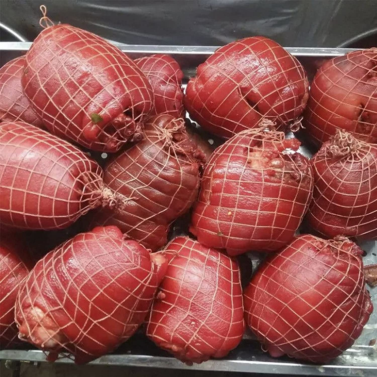 Rete Elastica per Carne 12-14-16-18 Quadri 50 mt, Rotoli per Arrosti e Insaccati, Spago da Cucina
