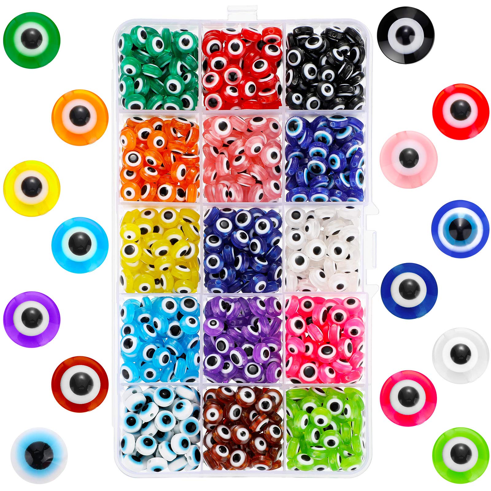Buy 750 Pieces Evil Eye Beads Charms 
