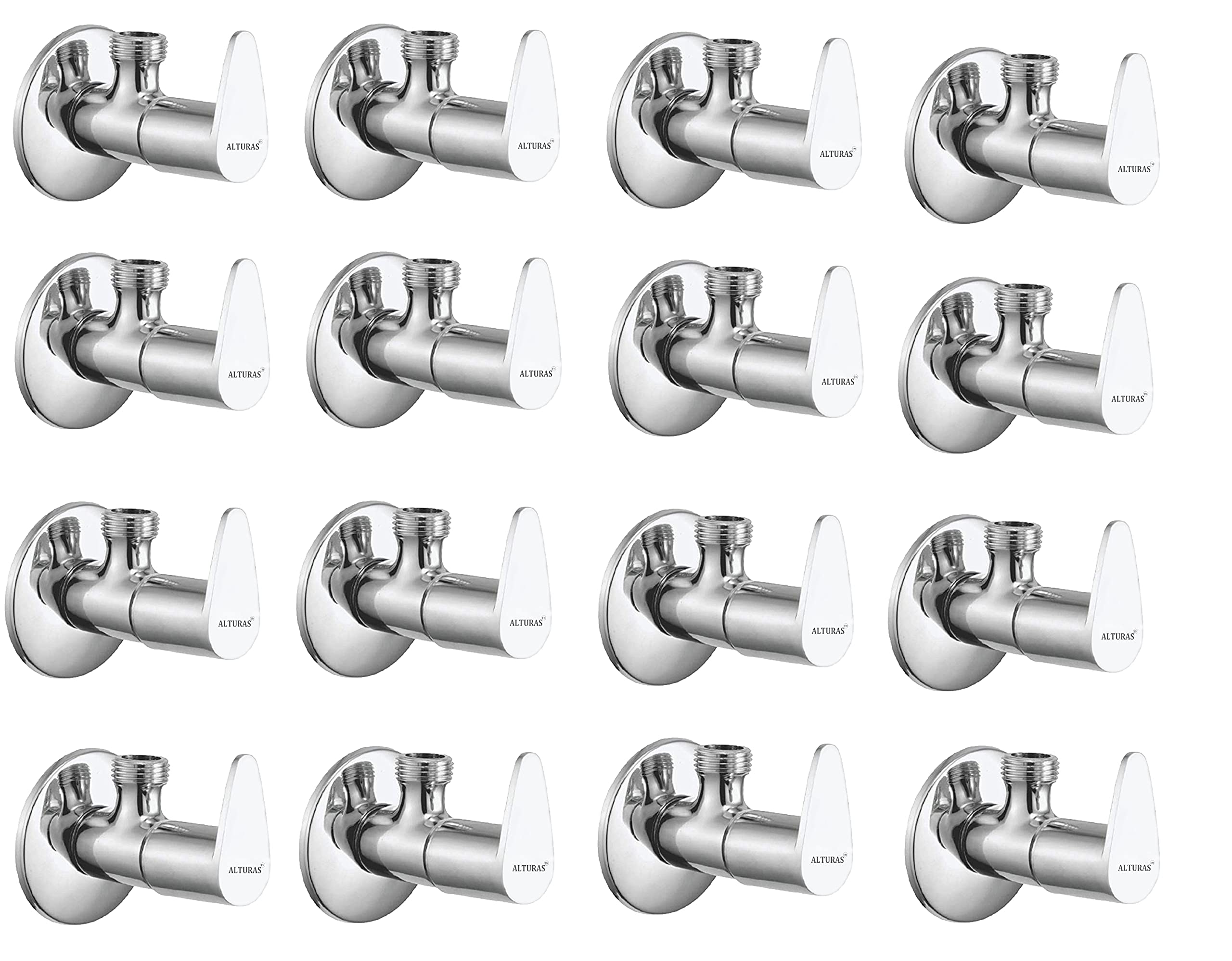 Alturas stainless steel Jazz Angle Valve Chrome Plated_set of- (16)