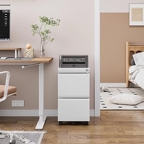 Miniatura 81 de Archivador lateral,Archivador de 4 cajones con cerradura,Archivadores laterales de oficina para tamaño legal/carta A4,Requiere montaje, negro