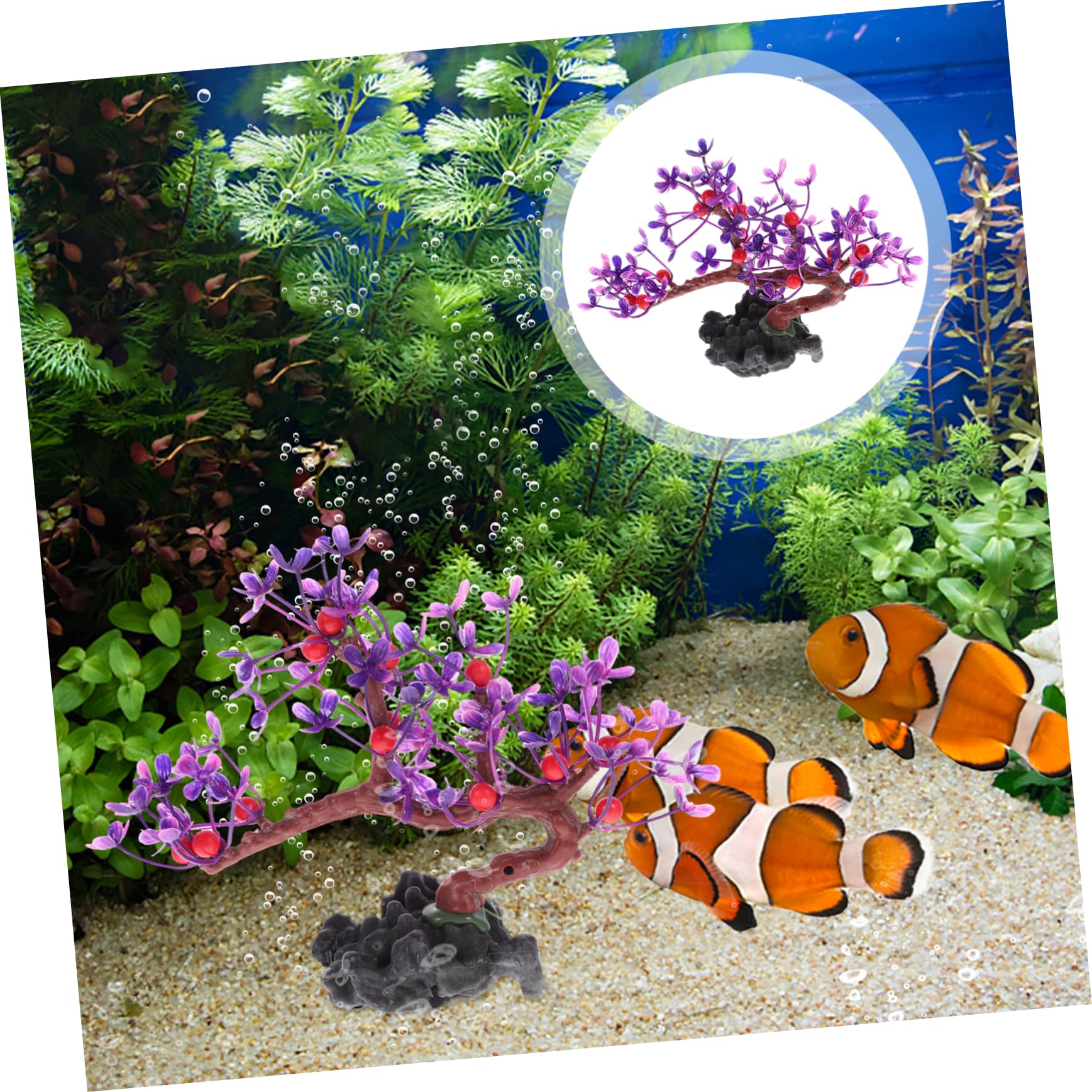 DOITOOL 4stücke Aquarium Pflanzen Dekoration Künstliche Wasserpflanze Für Fischbehälter Pflegeleicht Lebendige Atmosphäre Für Aquascaping Fische Fühlen Sich Wohl