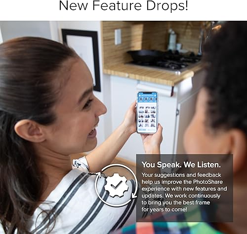 Miniatura 7 de Disney Classic Mickey Mouse PhotoShare - Marco de fotos digital inteligente de 8 pulgadas, envía fotos desde el teléfono a los marcos, Wi-Fi, 8 GB,