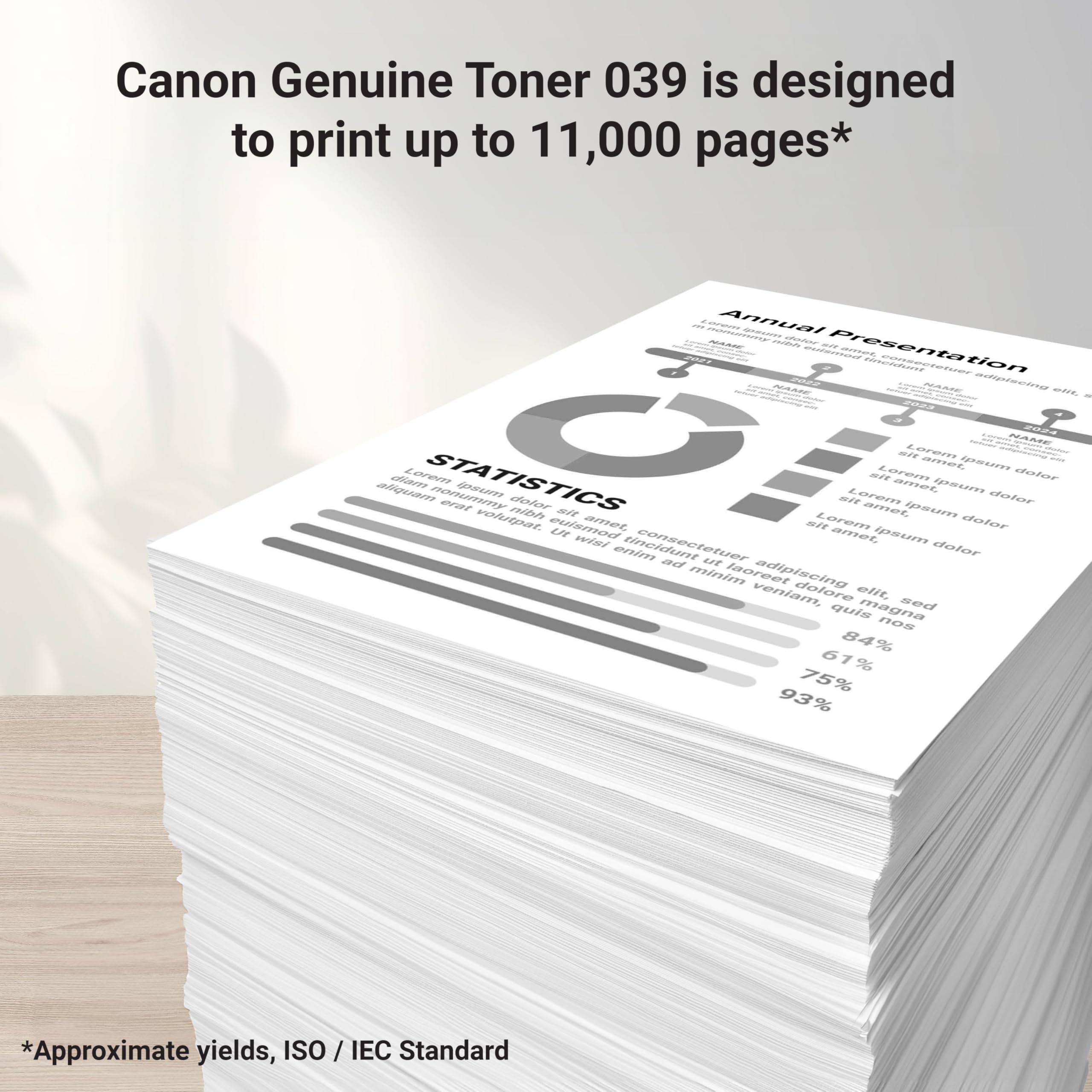 Canon cartucho 039 de tóner original negro para impresoras láser i-SENSYS LBP351x, LBP352x