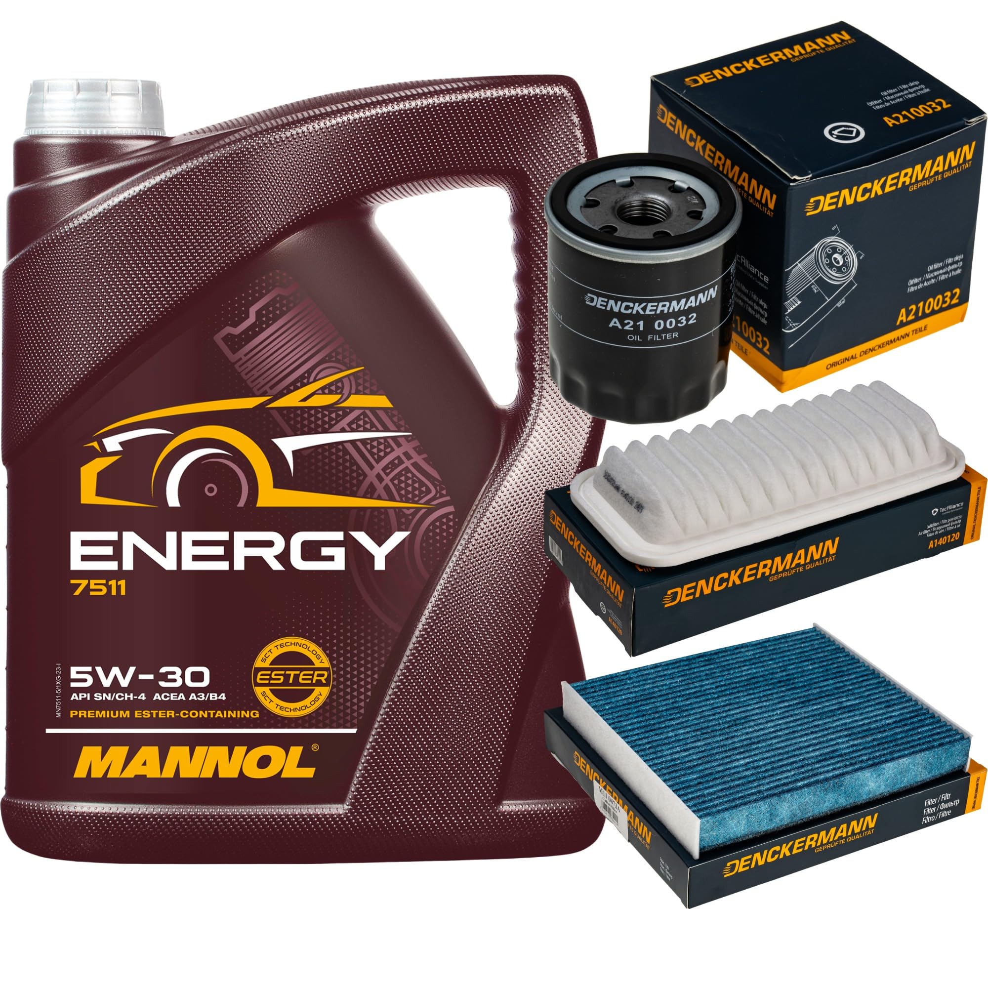 Pacchetto di ispezione pacchetto di manutenzione filtro con Energy 5W-30 5L, filtro aria, filtro ai carboni attivi, filtro abitacolo filtro olio