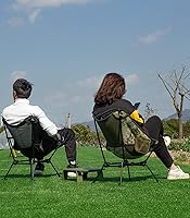 Vista 5 de iClimb Silla de playa plegable ultraligera y compacta con patas grandes antihundimiento y correas de apoyo para la espalda (rojo, marco cuadrado)