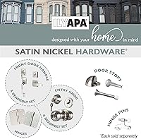 Vista 7 de Ilyapa Bisagras de puerta de cierre automático, paquete de 2, cierre automático, bisagra de resorte de embutir de níquel satinado, 4 x 4 pulgadas