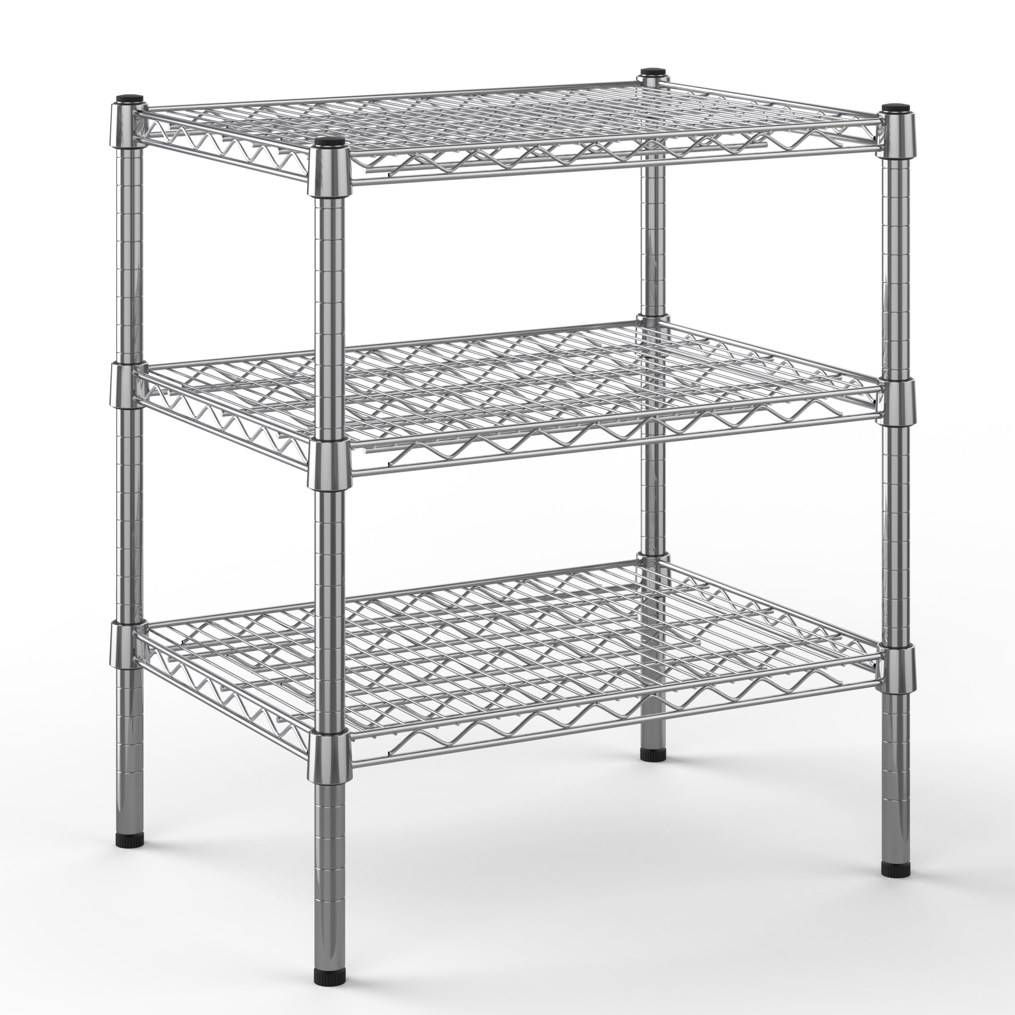 18" Deep x 24" Wide x 27" Height Wire Shelving Kit | 3-Tier | NSF Commercial Storage Rack Unit