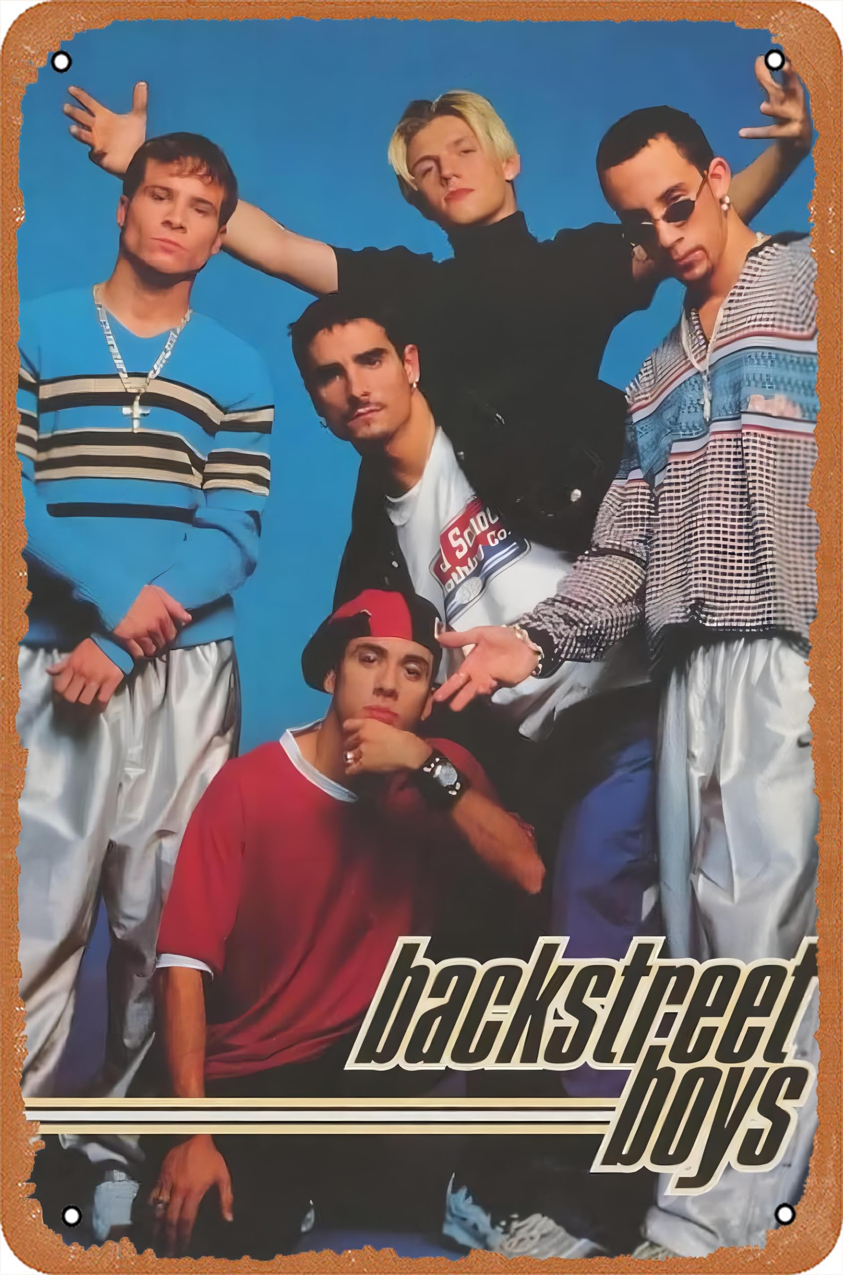 vintage Backstreet Boys Poster 8” x 12” Vintage Metal Tin Sign
