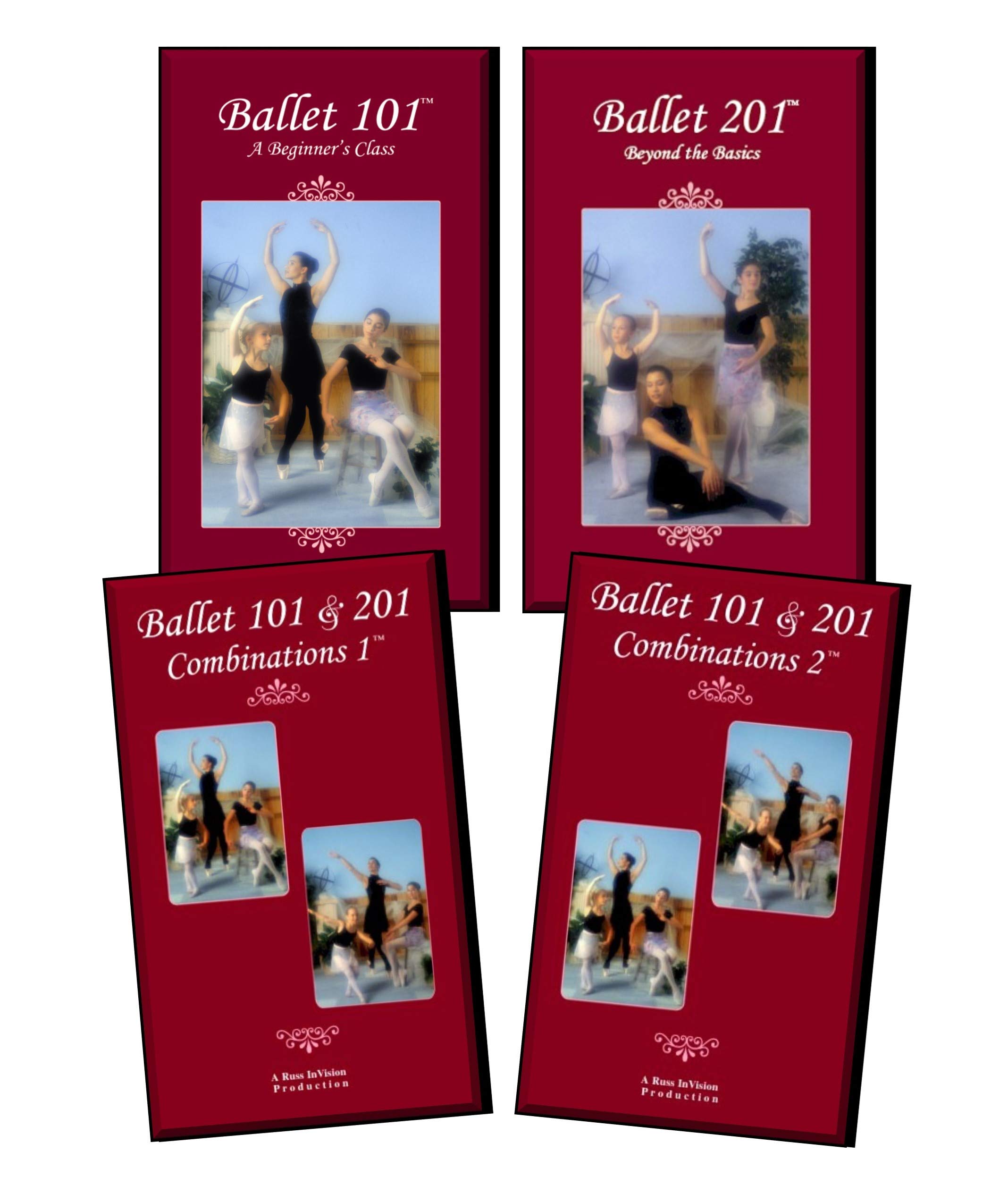 Beginning to Intermediate Ballet Class - 4 DVD Bundle