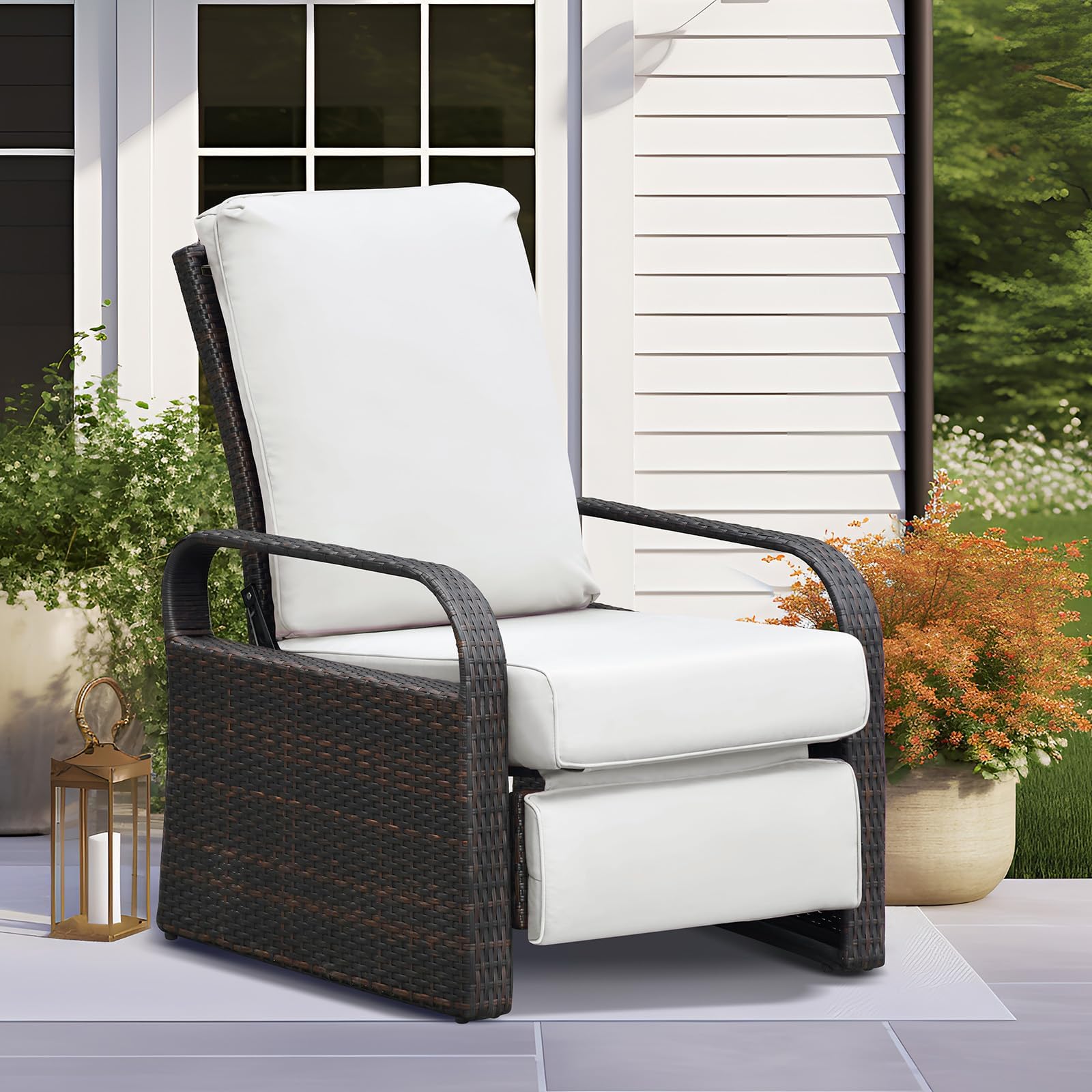 ATR ART TO REAL Sun Loungers for Garden,Aluminum Reclining Garden Chair