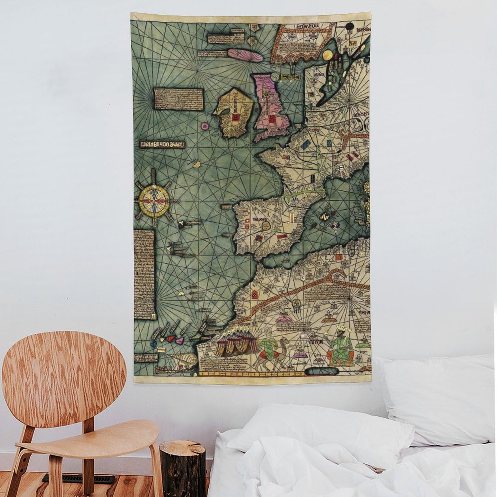 Poster mit Weltkarten-Motiv, Retro-Kunstdruck, Wandteppich, Geschenke, Foto, Bild, Malerei, Wandteppich, Raumdekoration, Heimdekoration, 152,4 x 228,6 cm, 39 Stück
