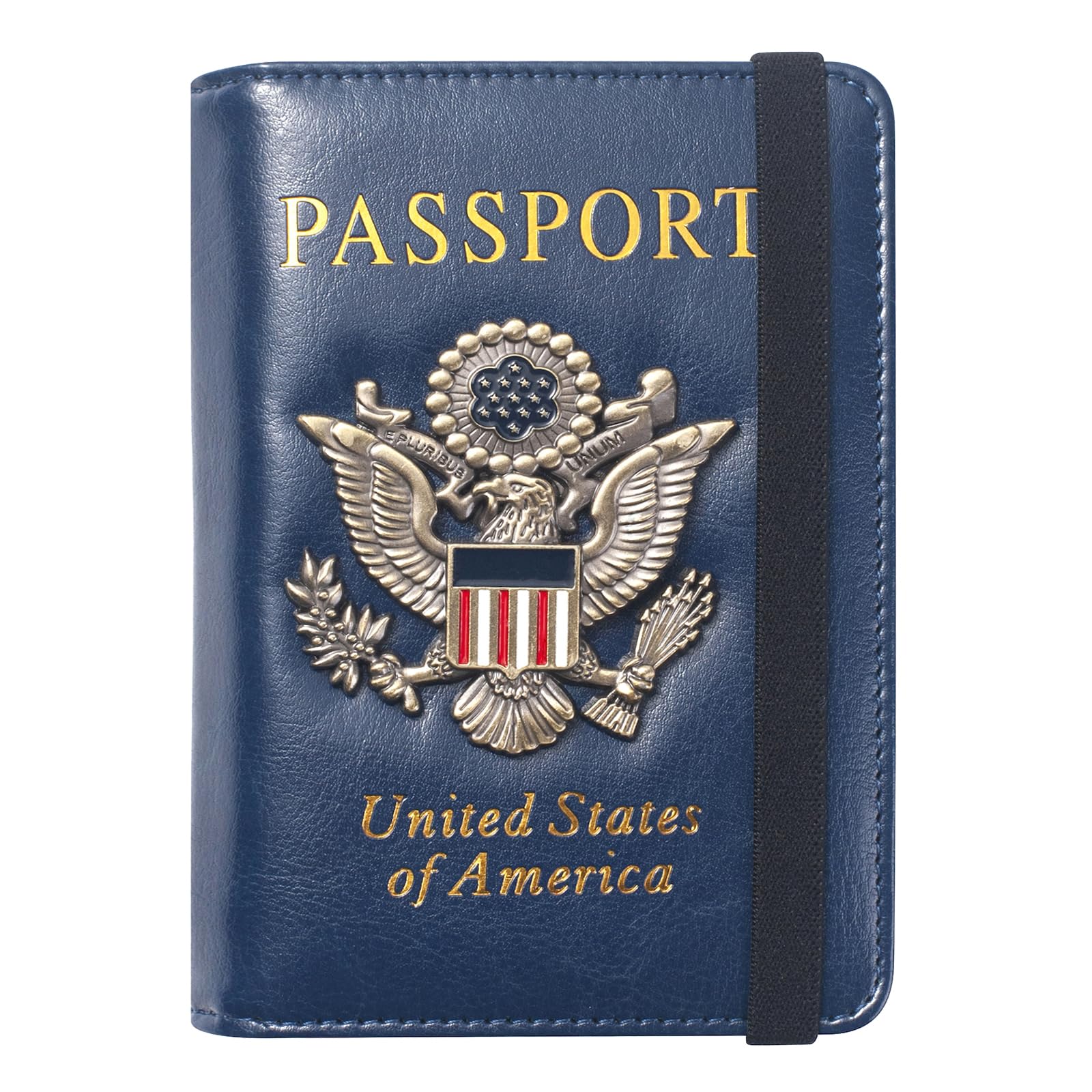 Premium Passport Holder for Travel, RFID Blocking Passport Cover Slim, Durable & Travel-Friendly, Passport Wallet Keep Your Documents Safe & Organized (Navy Blue)