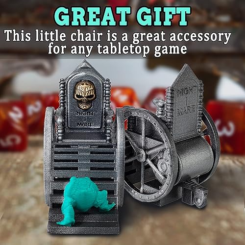 Miniatura 3 de Chair of Shame and Nightmare - DND Dice Jail - Chair & Monster - 7 Dice Included - Punish Your Bad Rolling Dice - Works for All D&D Dice D20, D10,