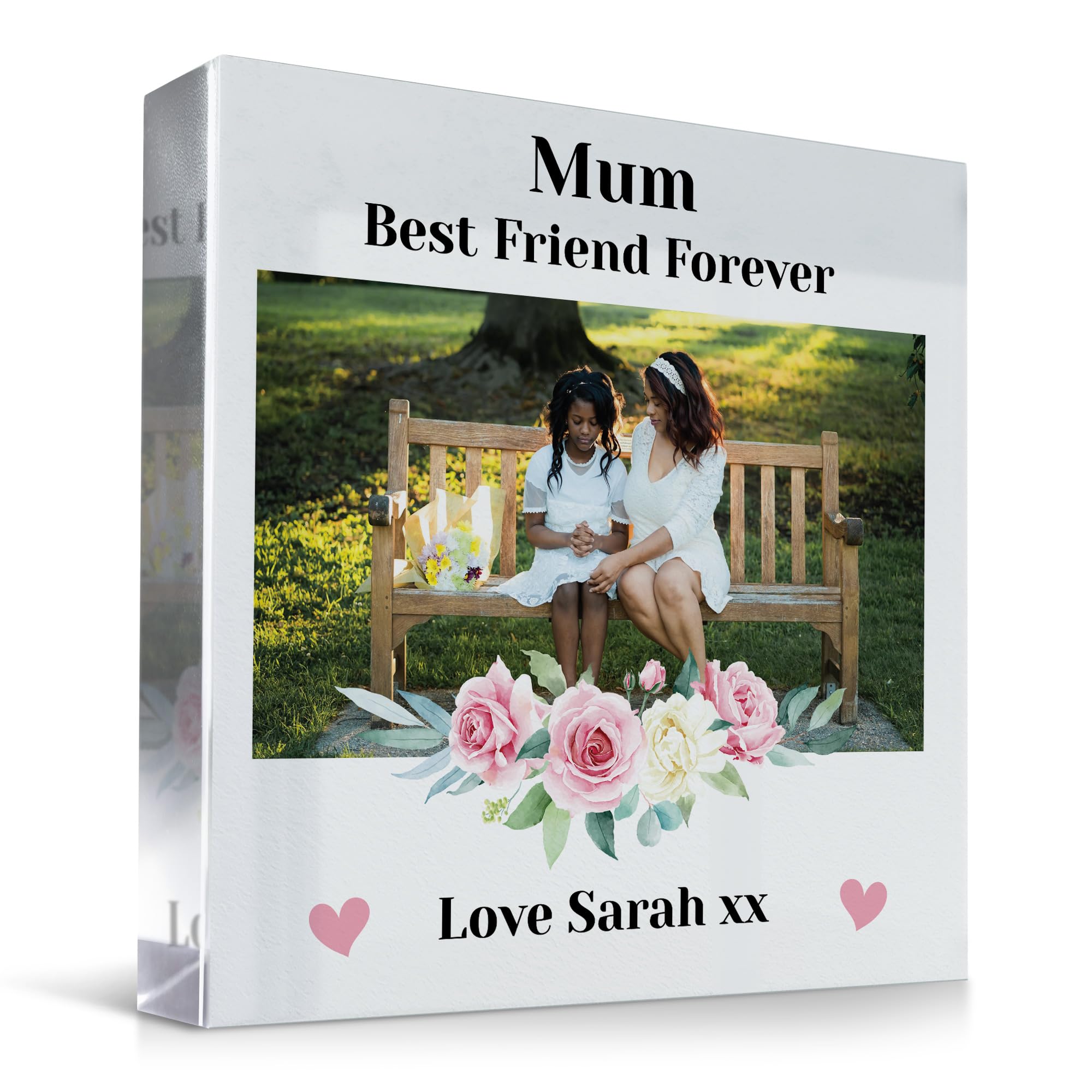 Red Ocean Mum Gift For Birthday Mothers Day Personalised Plaque For Mum Best Friend Gift To Say Thank You Photo Plaque From Daughter Son Keepsake