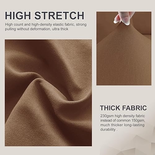 Miniatura 3 de HDCAXKJ Fundas de sofá modulares elásticas resistentes al agua, fundas universales en forma de L de 2 piezas gruesas en forma de L, juego de fundas