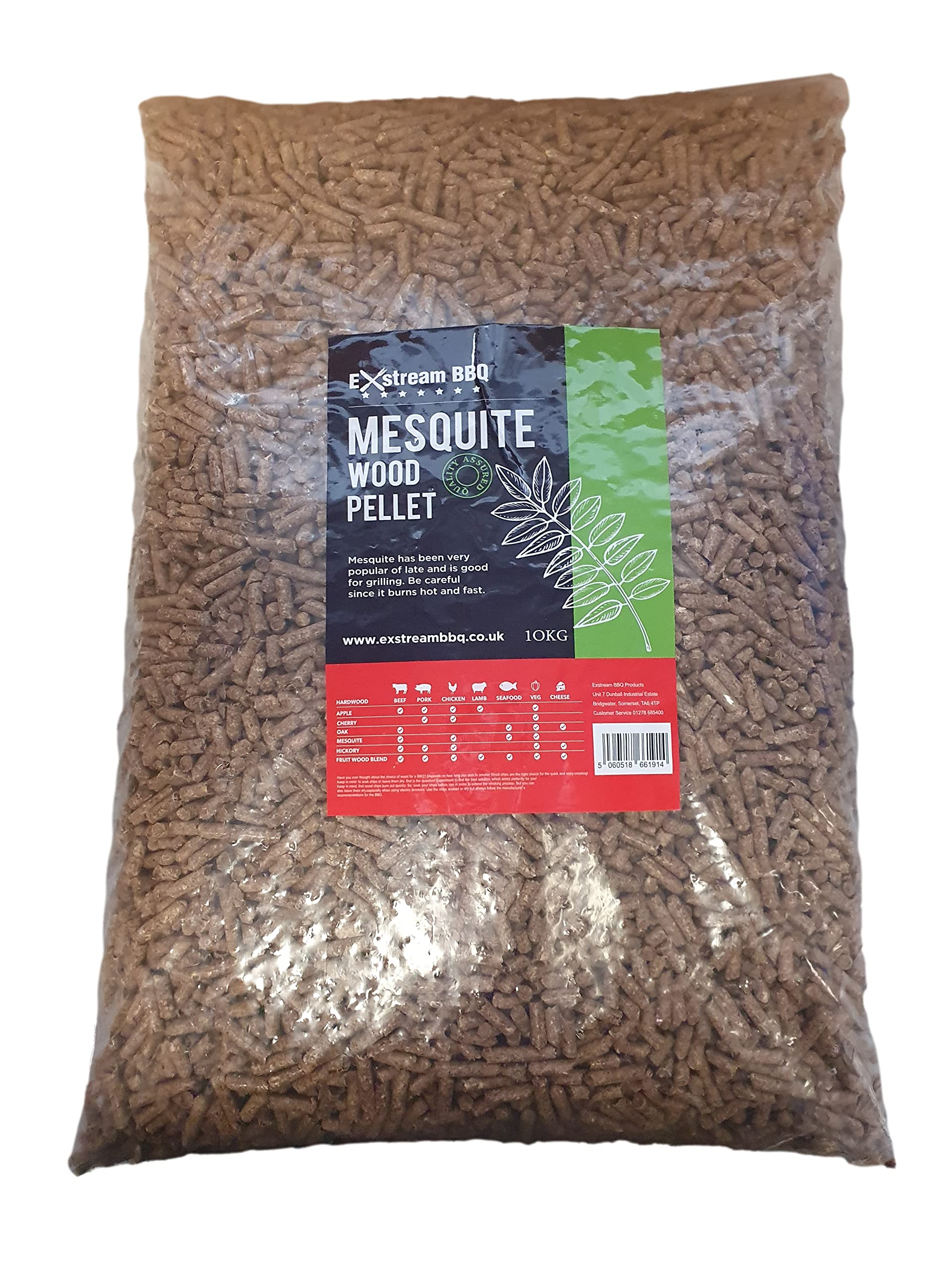 Exstream Bbq 10Kg Pellet - 8 Species - For Use With Ninja Electric Smokers & Ooni Pizza Ovens (Mesquite)