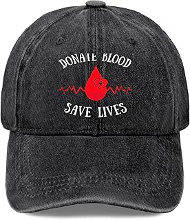 Donate Blood Save Lives Donation Blood Donor Appreciation Ball Cap Cute Trucker Caps for Women Summer Cap Breathable