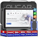 mucar 892BT AI Valise Diagnostic Auto,Bidirectionnel obd2 Diagnostic Français,Codage ECU,34+ Réinitialisations,Diagnostic de Tous Les systèmes, Guide V.A.G, FCA AutoAuth, CANFD&DOIP, Gratuit à Vie - 1