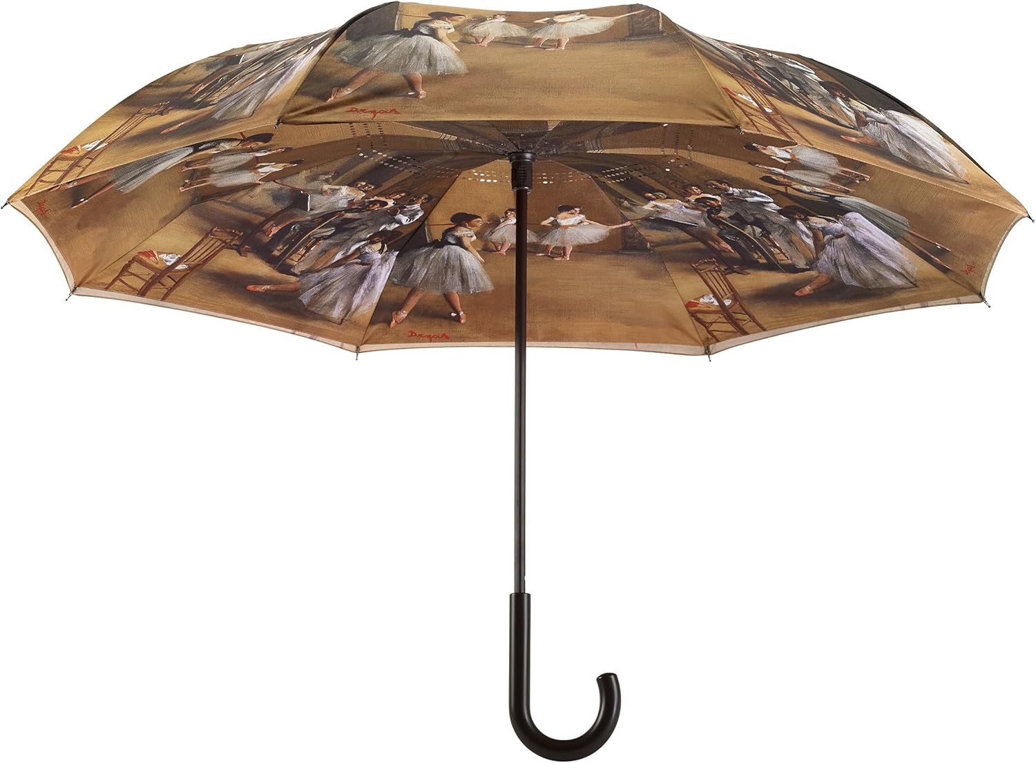 Galleria Reverse Close Stick Umbrella Ballerinas-Art on both sides