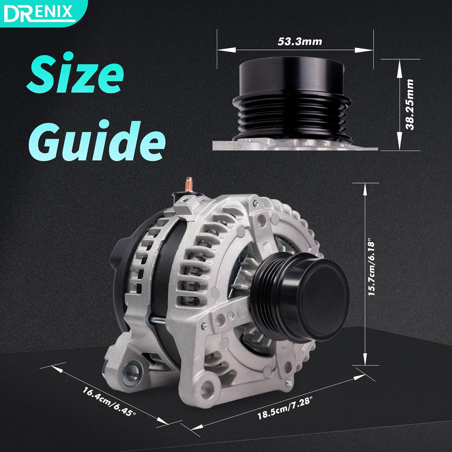 High Output Alternator For/Toyota Camry 2010-2011 L4 2.5L 12V 100A 4-Groove Upgraded 27060-0V060 11516N, 2100735, 210-0735, 2139298 104210-2650