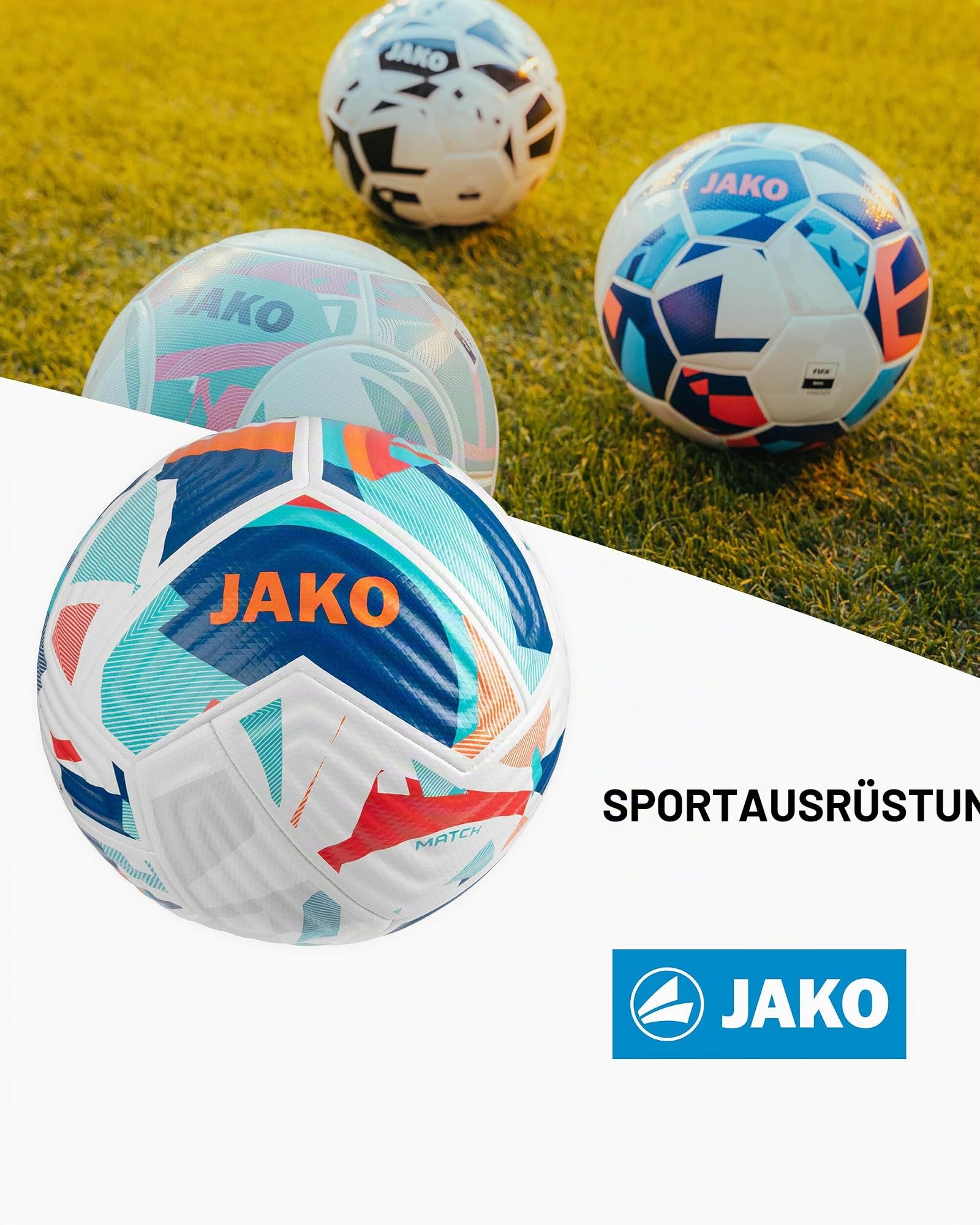 JAKO Spielball Flow, weiß/Navy/orange, 5